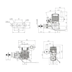 NGH GT17-Pro 17cc Single-Cylinder Two-Stroke Air-Cooled Gasoline Engine Model for Fixed-Wing RC Airplanes