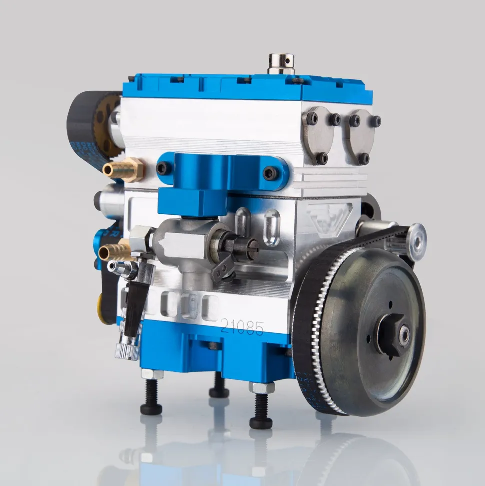 NR-200 8.6cc Inline 2-cylinder 4-stroke Water-cooled Electric Start Nitro Engine Model for 1:8 RC Car