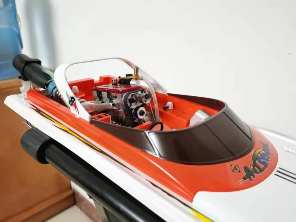 NR-200 8.6cc Inline 2-cylinder 4-stroke Water-cooled Electric Start Nitro Engine Model for 1:8 RC Car
