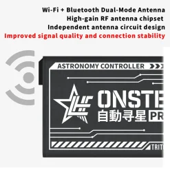 ONSTEP Auto GOTO Upgrade Kit PRO+, 12V DC 5.5×2.1 Input, Comaptible with EO3D/EXOS2 Equitorial Mount