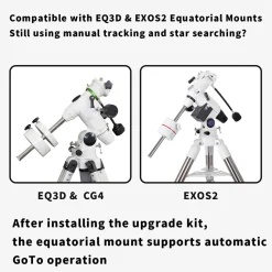 ONSTEP Auto GOTO Upgrade Kit PRO+, 12V DC 5.5×2.1 Input, Comaptible with EO3D/EXOS2 Equitorial Mount