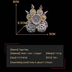100PCS+ 3D Metal Lovely Tiger Paw Kit Assembly DIY