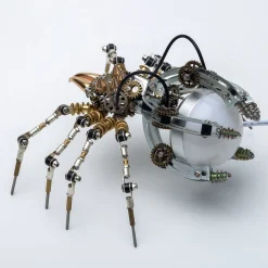 512PCS Metal DIY Assembly Toys Mechanical Spider with Lamp