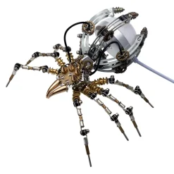 512PCS Metal DIY Assembly Toys Mechanical Spider with Lamp