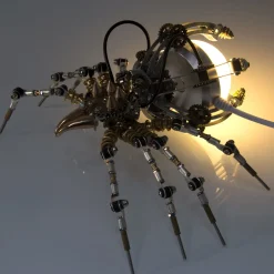 512PCS Metal DIY Assembly Toys Mechanical Spider with Lamp