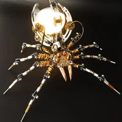 512PCS Metal DIY Assembly Toys Mechanical Spider with Lamp
