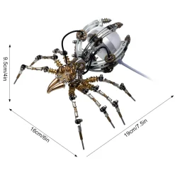 512PCS Metal DIY Assembly Toys Mechanical Spider with Lamp