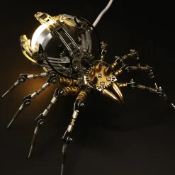 512PCS Metal DIY Assembly Toys Mechanical Spider with Lamp