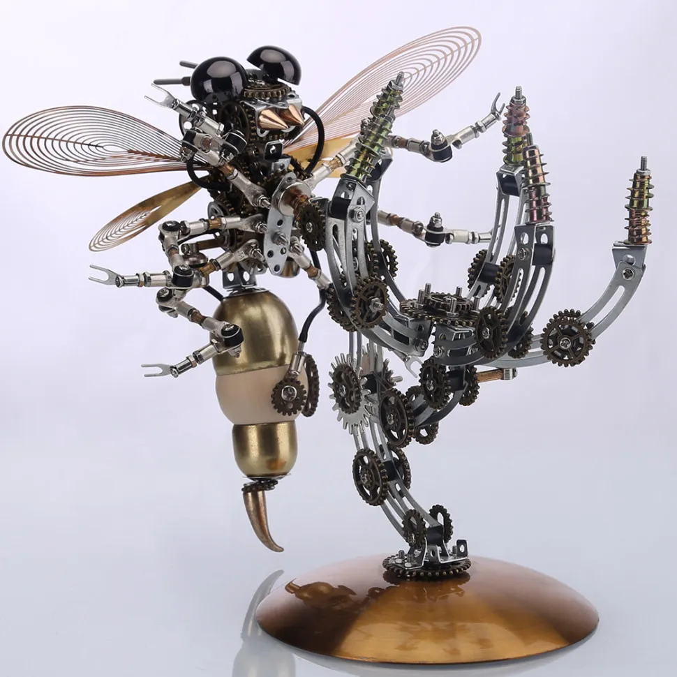 627PCS Metal Steampunk Kit Toy Mechanical Wasp