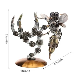 627PCS Metal Steampunk Kit Toy Mechanical Wasp