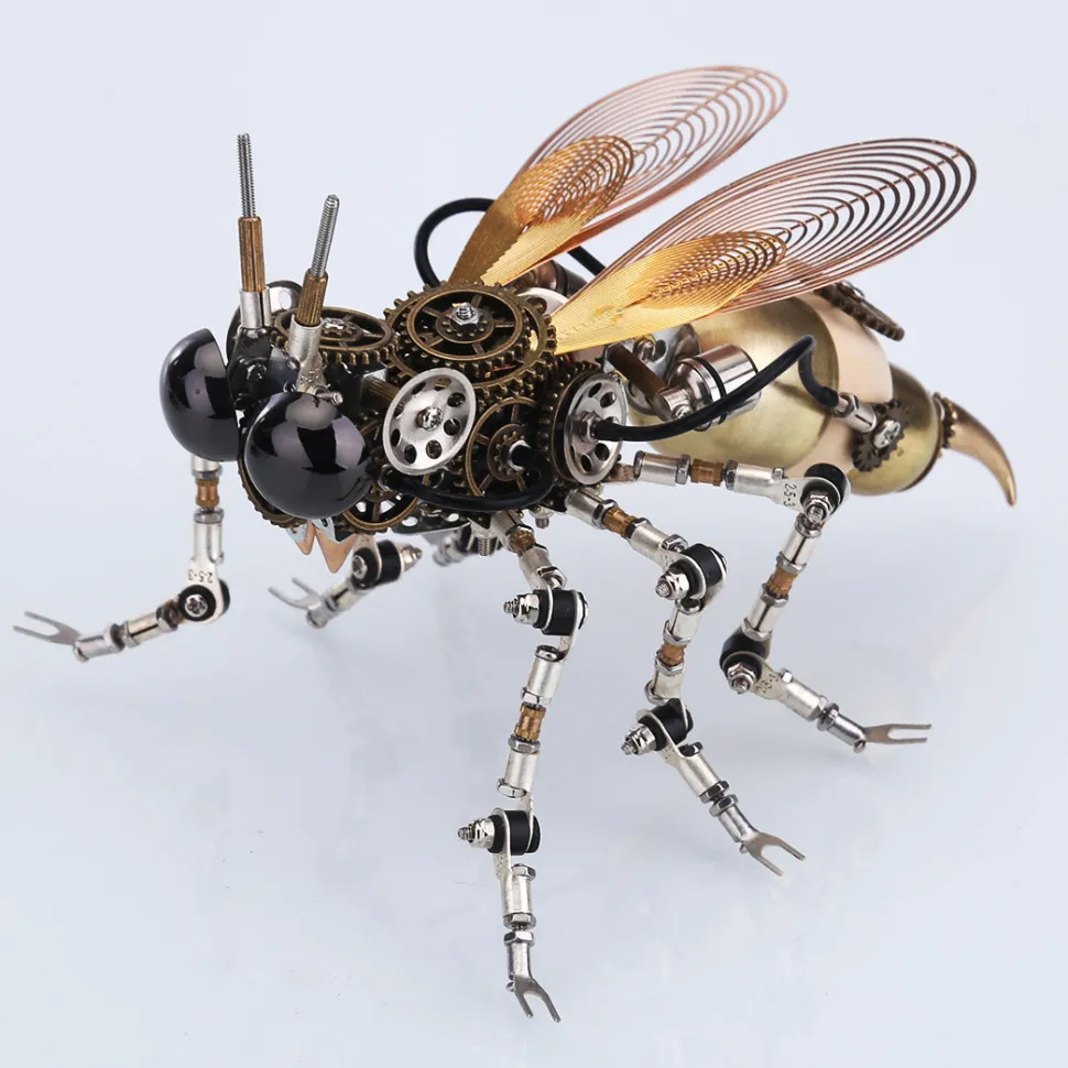 627PCS Metal Steampunk Kit Toy Mechanical Wasp