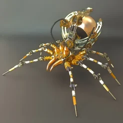 512PCS Metal Steampunk Mechanical Spider Bluetooth Speaker Model Kit