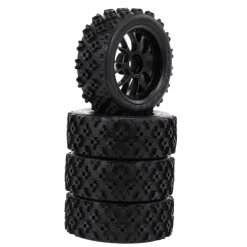 4Pcs 1/10 RC On-road Star Tread Pattern Tyre for HSP 1/10 Redcat Traxxas Tamiya HPI RC Buggy