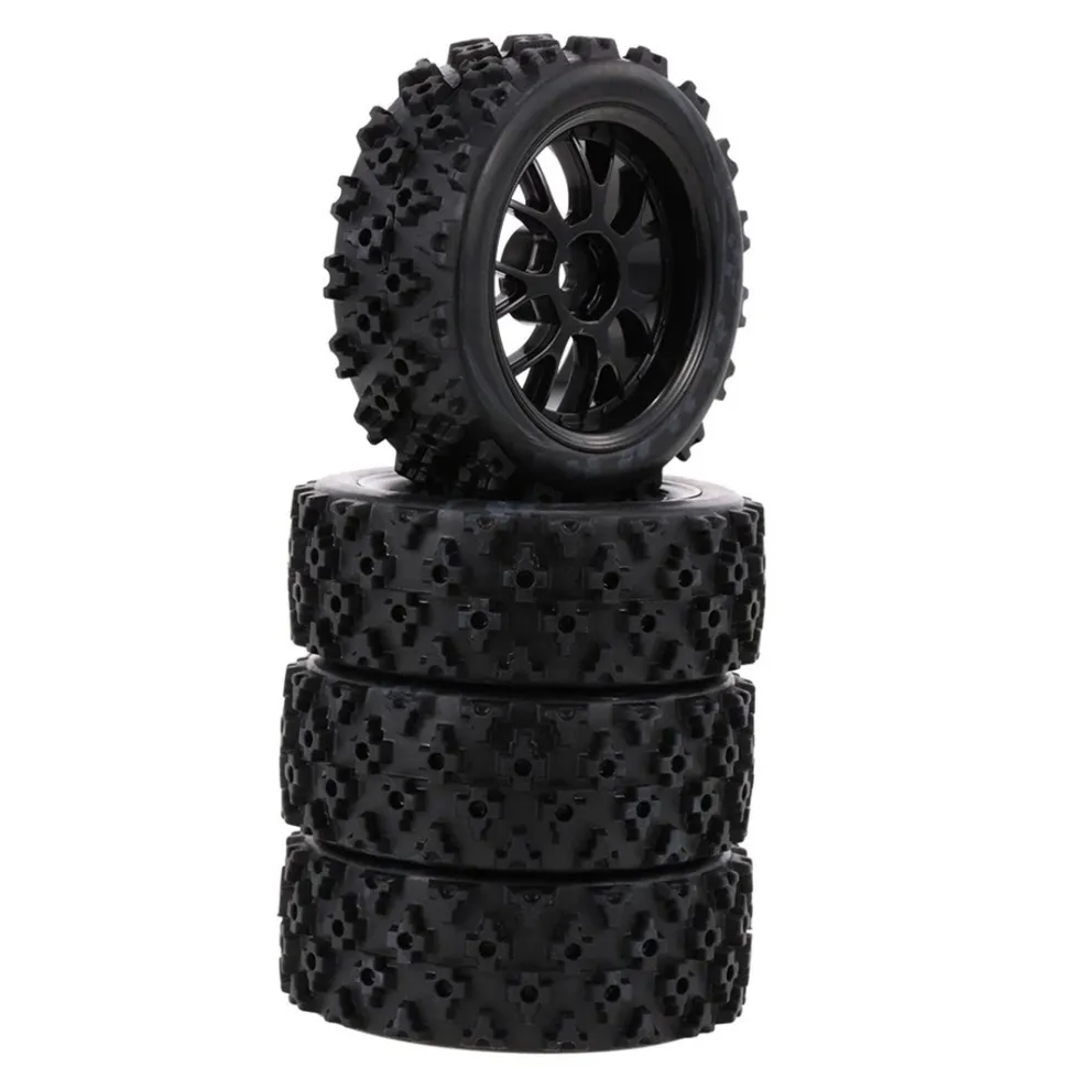 4Pcs 1/10 RC On-road Star Tread Pattern Tyre for HSP 1/10 Redcat Traxxas Tamiya HPI RC Buggy