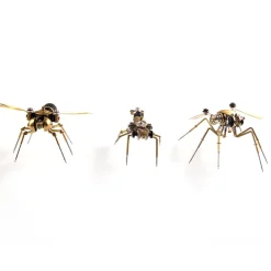 270Pcs Steampunk Insect Metal Model Kits Mechanical Crafts for Home Decor - Mosquito + Deck Insect + Bee Trinity