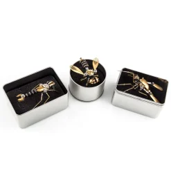 270Pcs Steampunk Insect Metal Model Kits Mechanical Crafts for Home Decor - Mosquito + Deck Insect + Bee Trinity