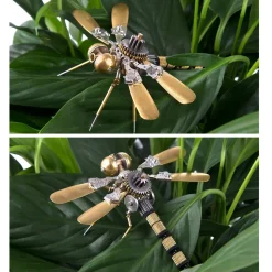 80Pcs Steampunk Insect Metal Model Kits Mechanical Crafts for Home Decor - Dragonfly