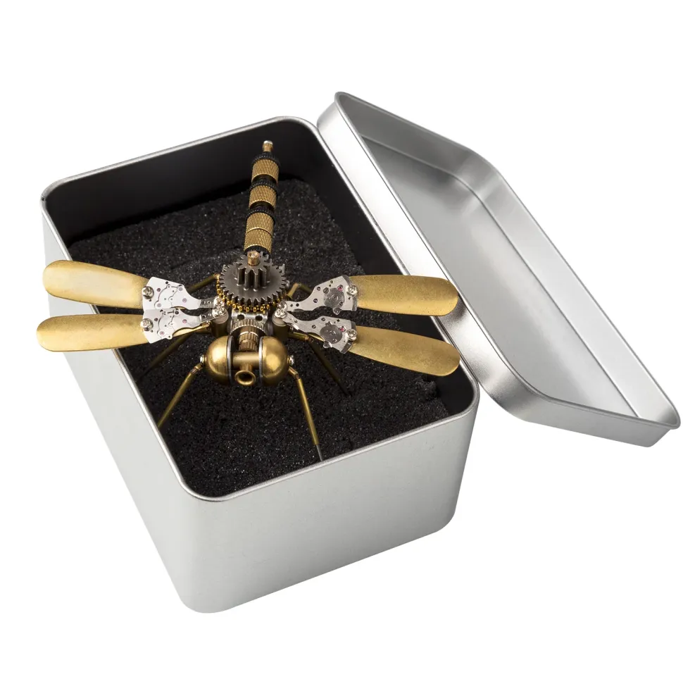 80Pcs Steampunk Insect Metal Model Kits Mechanical Crafts for Home Decor - Dragonfly