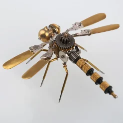 80Pcs Steampunk Insect Metal Model Kits Mechanical Crafts for Home Decor - Dragonfly