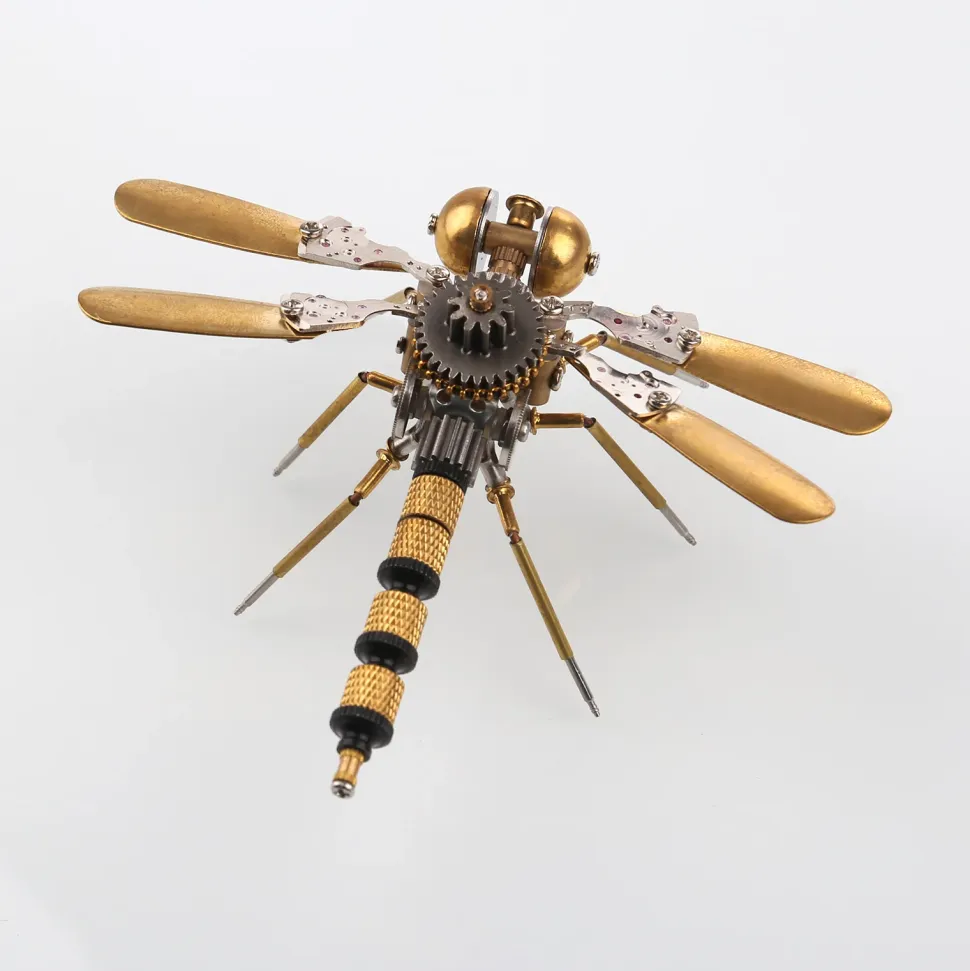 80Pcs Steampunk Insect Metal Model Kits Mechanical Crafts for Home Decor - Dragonfly