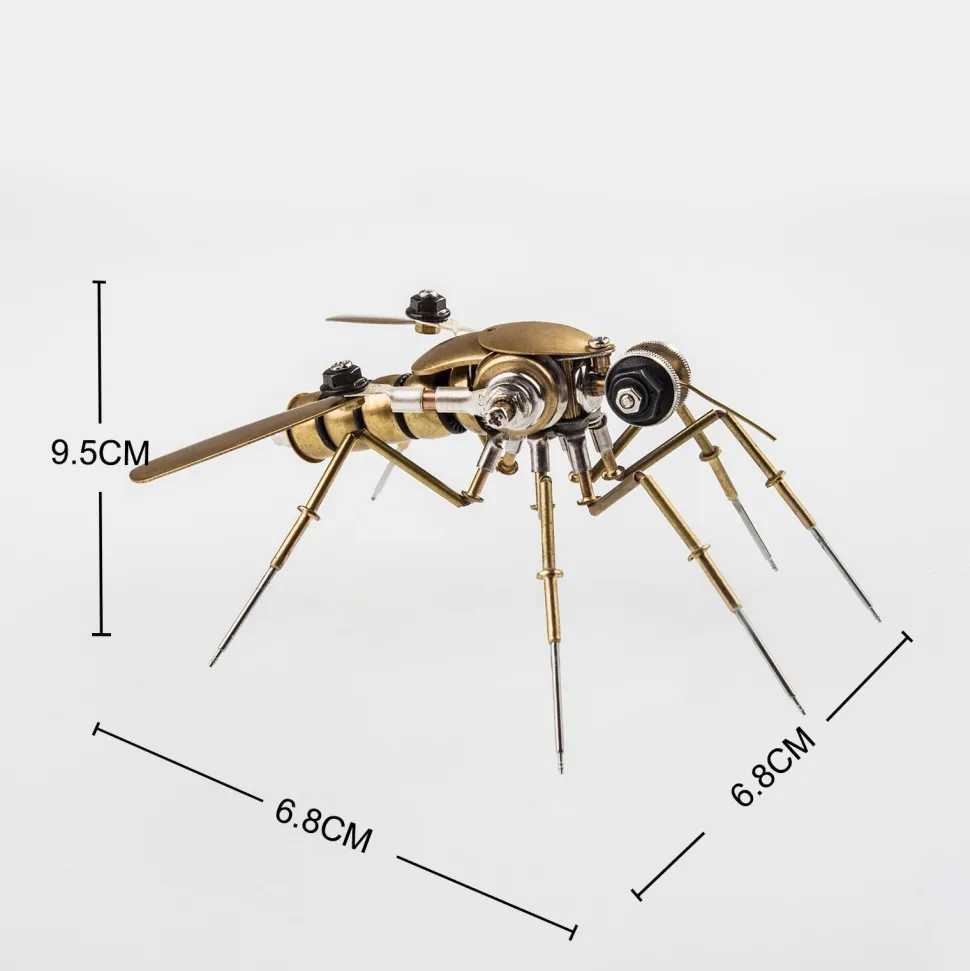 90Pcs Steampunk Insect Metal Model Kits Mechanical Crafts for Home Decor - Mosquito