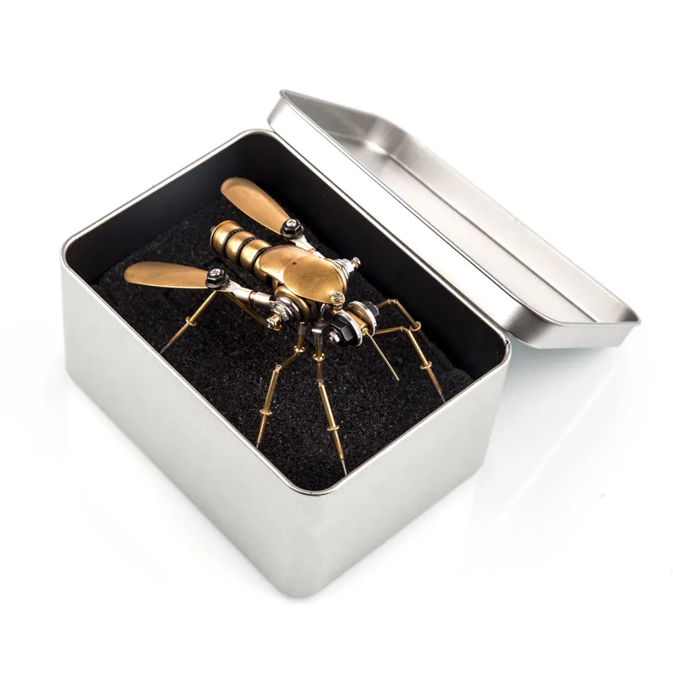 90Pcs Steampunk Insect Metal Model Kits Mechanical Crafts for Home Decor - Mosquito