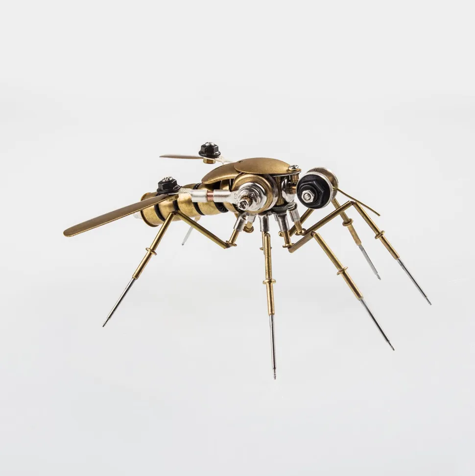 90Pcs Steampunk Insect Metal Model Kits Mechanical Crafts for Home Decor - Mosquito