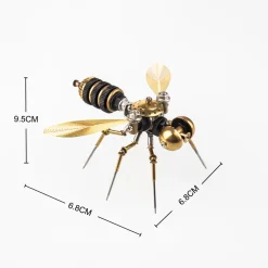 90Pcs Steampunk Insect Metal Model Kits Mechanical Crafts for Home Decor - Bee