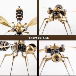 90Pcs Steampunk Insect Metal Model Kits Mechanical Crafts for Home Decor - Bee