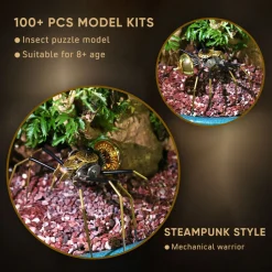 80Pcs Steampunk Insect Metal Model Kits Mechanical Crafts for Home Decor - Spider