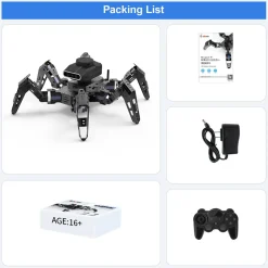 Phage Six-Legged Spider Bionic Metal Robot Programming DIY Intelligent Experiment Technology Toy