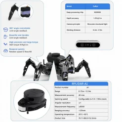 Phage Six-Legged Spider Bionic Metal Robot Programming DIY Intelligent Experiment Technology Toy