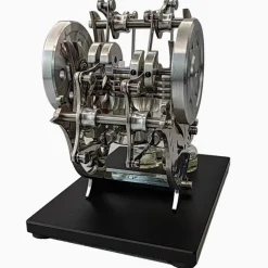 Pigeon-Style Dual-Cylinder Dual-Piston Hot Air Stirling Engine Model Educational Toy