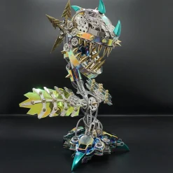 Piranha Plant Flower 3D Metal Mechanical Puzzle Model Kit with LED Lights-400 Pieces