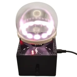 Plasma Energy Light Sphere, Magnetic Field Neon Gas Display Lamp Ring Plasma Sphere-Interactive Science Desk Toy