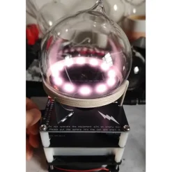 Plasma Energy Light Sphere, Magnetic Field Neon Gas Display Lamp Ring Plasma Sphere-Interactive Science Desk Toy