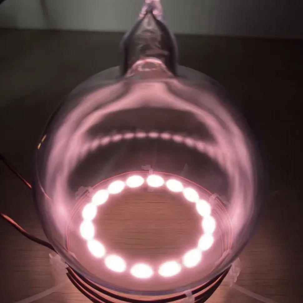 Plasma Energy Light Sphere, Magnetic Field Neon Gas Display Lamp Ring Plasma Sphere-Interactive Science Desk Toy