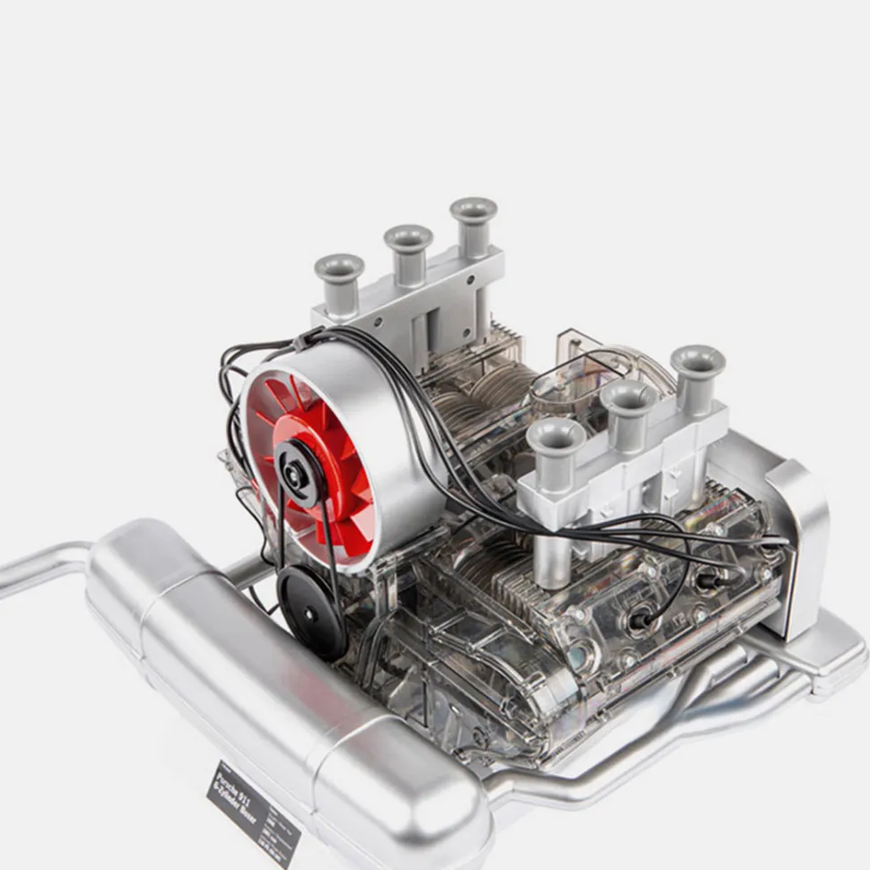 Porsche 911 Boxer Engine Model Kit - Build Your Own Engine Model that Works - Classic Air-cooled 6-Cylinder Engine Model