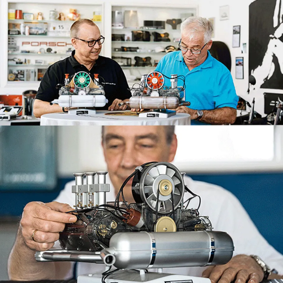Porsche 911 Boxer Engine Model Kit - Build Your Own Engine Model that Works - Classic Air-cooled 6-Cylinder Engine Model