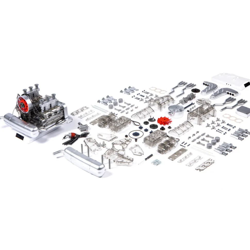 Porsche 911 Boxer Engine Model Kit - Build Your Own Engine Model that Works - Classic Air-cooled 6-Cylinder Engine Model