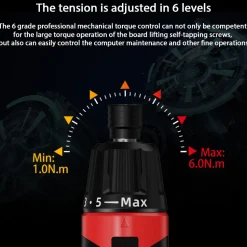 Portable Precision Electric Torque Screwdriver Set DIY Tools for TECHING Engine Model Building and More