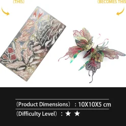QianYuDie 3D Metal Steampunk Mechanical Butterfly Model Kit