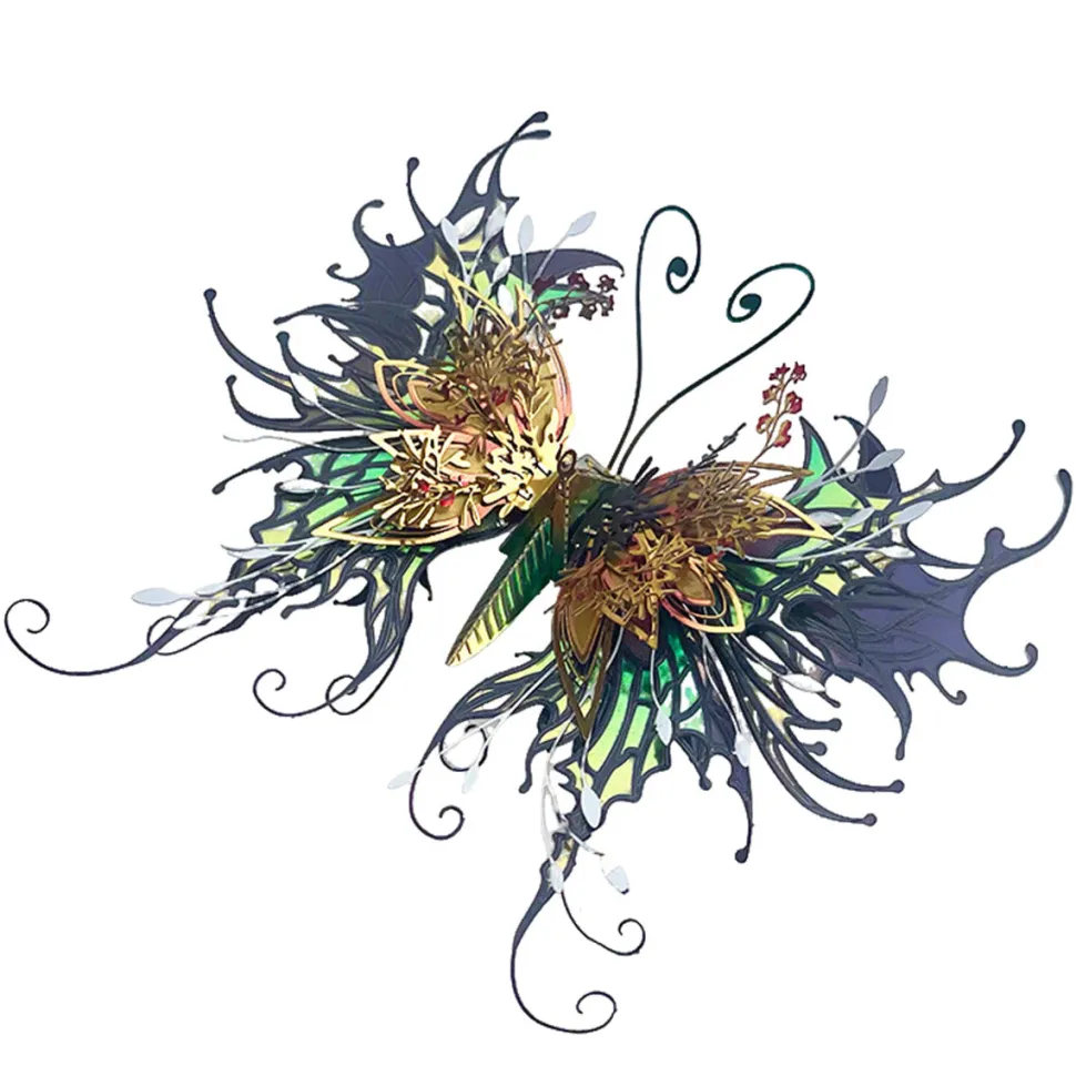 QianYuDie 3D Metal Steampunk Mechanical Butterfly Model Kit