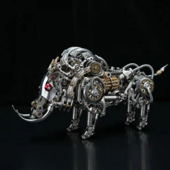 Raging Tusk 3D Metal Mechanical Boar Model Kit–DIY Steampunk Animal Assembly for Desktop Display