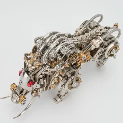 Raging Tusk 3D Metal Mechanical Boar Model Kit–DIY Steampunk Animal Assembly for Desktop Display