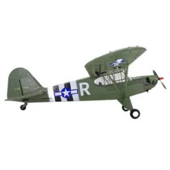 1/16 RC Airplane WWII PIPER J-3 CUB RC 4CH Brushless Fixed-wing Aircraft Model Military Plane Toy (RTF Version)