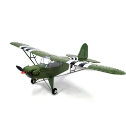 1/16 RC Airplane WWII PIPER J-3 CUB RC 4CH Brushless Fixed-wing Aircraft Model Military Plane Toy (RTF Version)