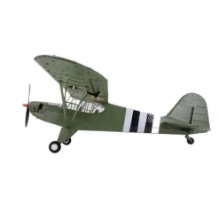 1/16 RC Airplane WWII PIPER J-3 CUB RC 4CH Brushless Fixed-wing Aircraft Model Military Plane Toy (RTF Version)