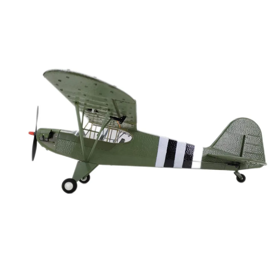 1/16 RC Airplane WWII PIPER J-3 CUB RC 4CH Brushless Fixed-wing Aircraft Model Military Plane Toy (RTF Version)