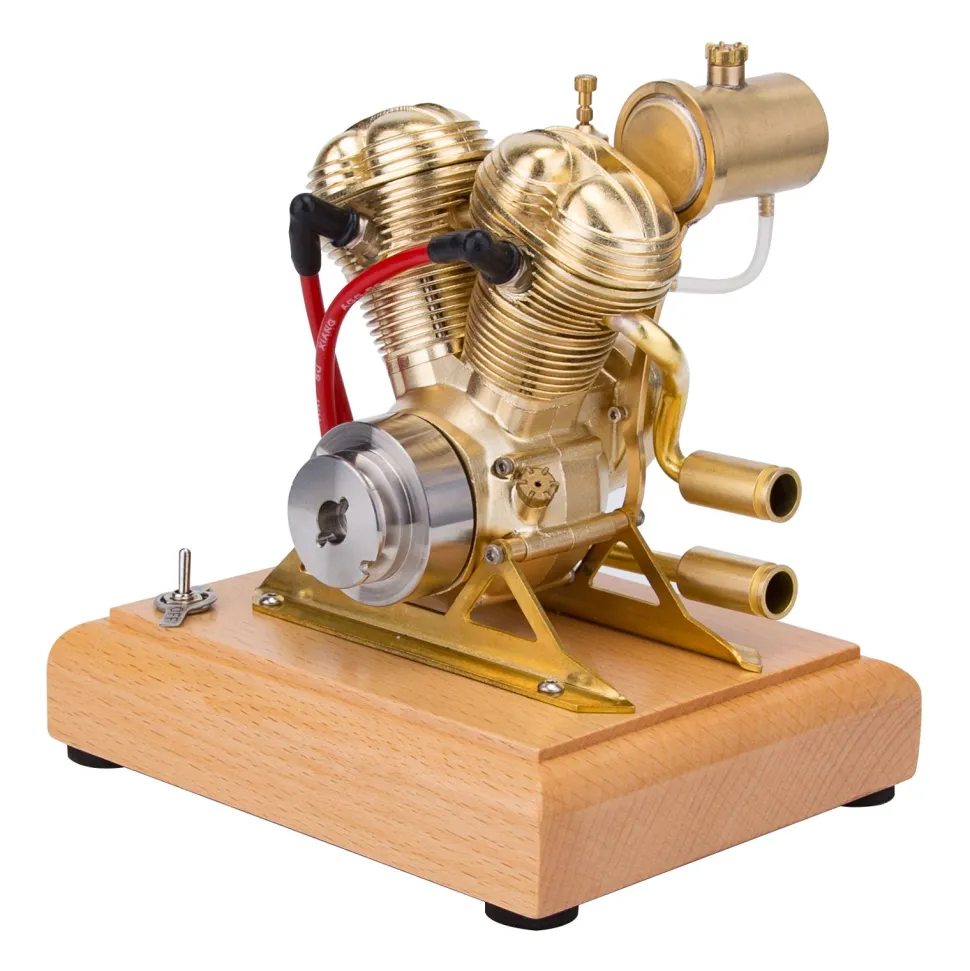 R28 4.3CC Mini OHV V-Twin V2 Engine Double-cylinder Four-stroke Motorcycle Gasoline IC Engine Model